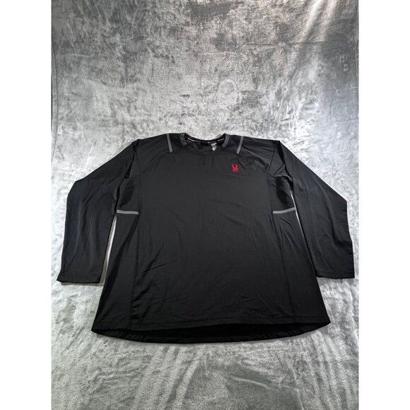 Spyder Shirt men's XL black active long sleeve shirt - Picture 1 of 10